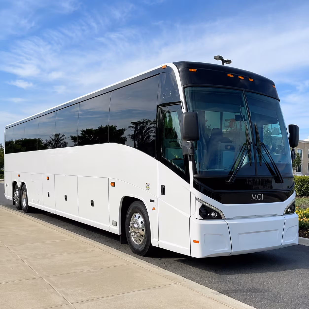 employee shuttle buses that beat the mixmaster every morning
