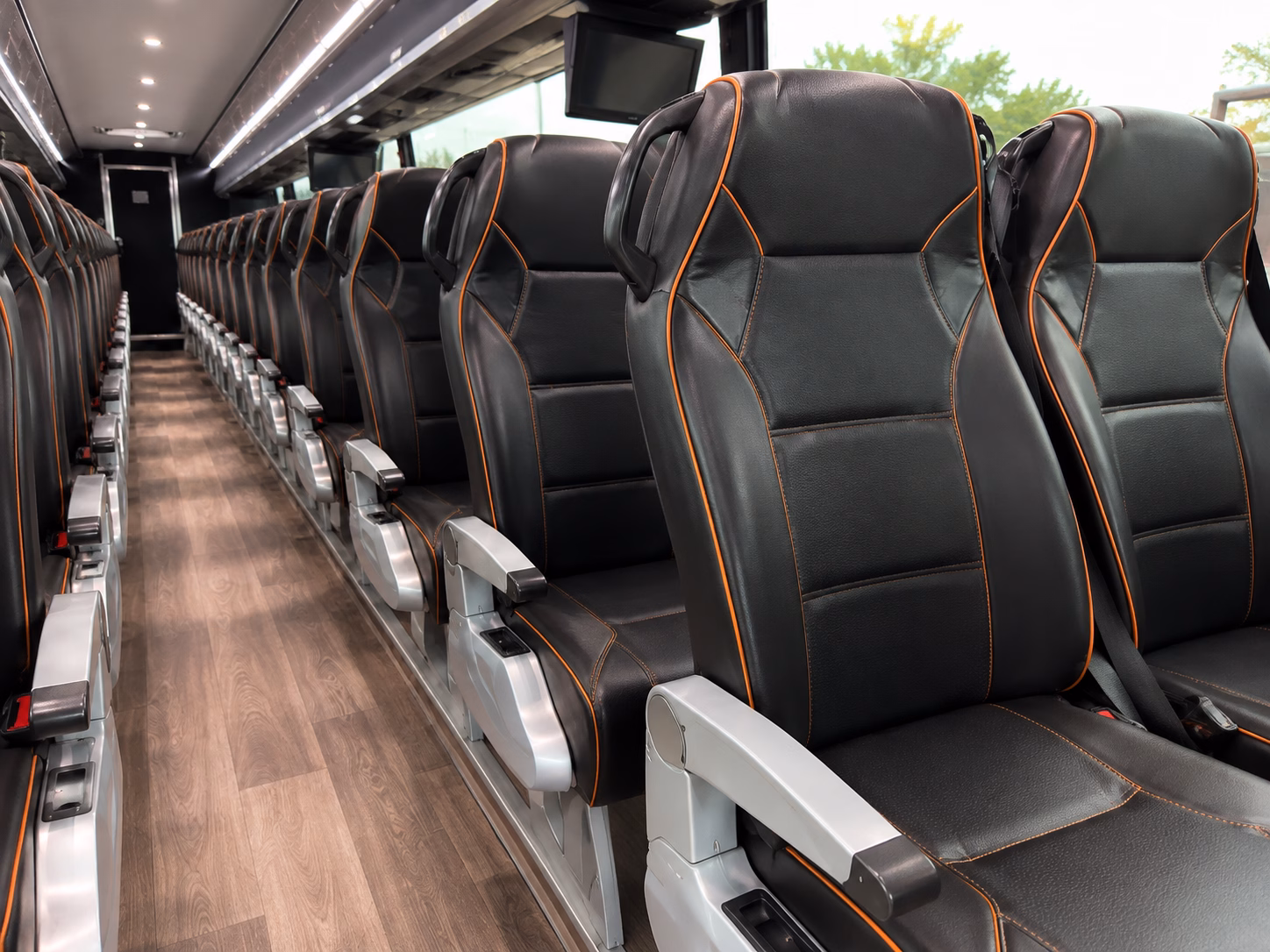waterbury charter bus interior