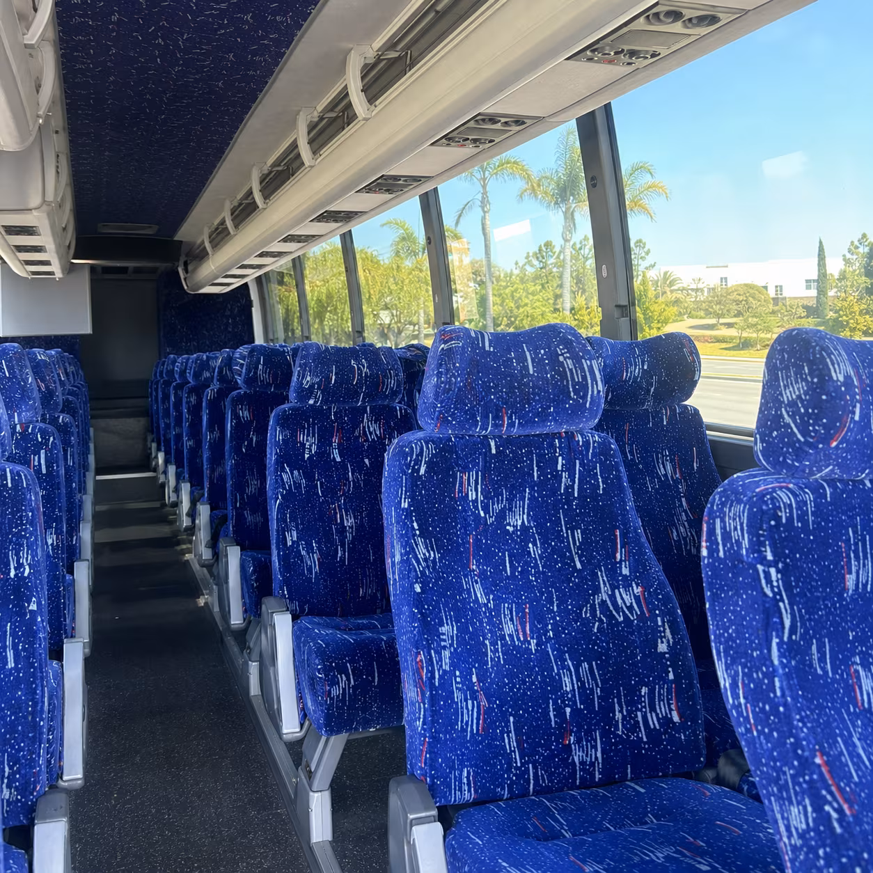waterbury charter bus rental interior
